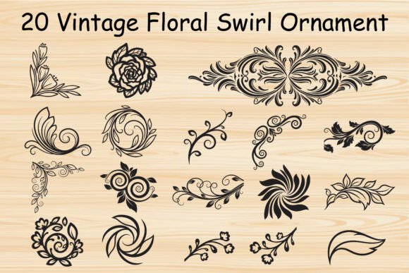 Download Vintage Floral Swirl Ornament - Premium Resources