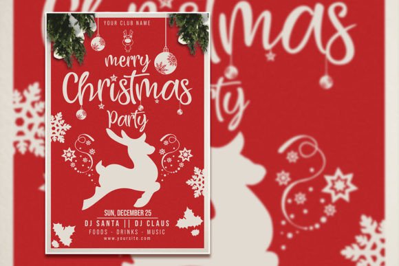 Download Christmas Party Flyer or Poster Template - Template Collection