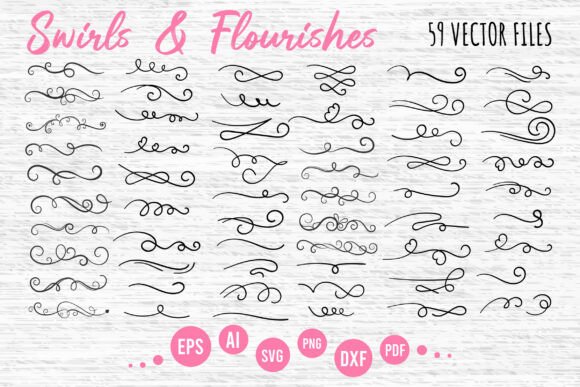 Download Swirls and Flourishes Clipart - Swirl Collection