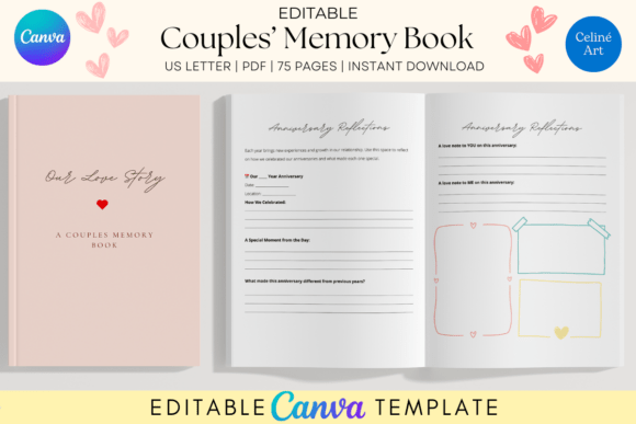 Download Couples Memory Book Template Amazon KDP - Template Collection