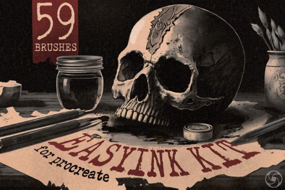 Download 59 Easy Ink Brushes for Procreate - Ink Collection